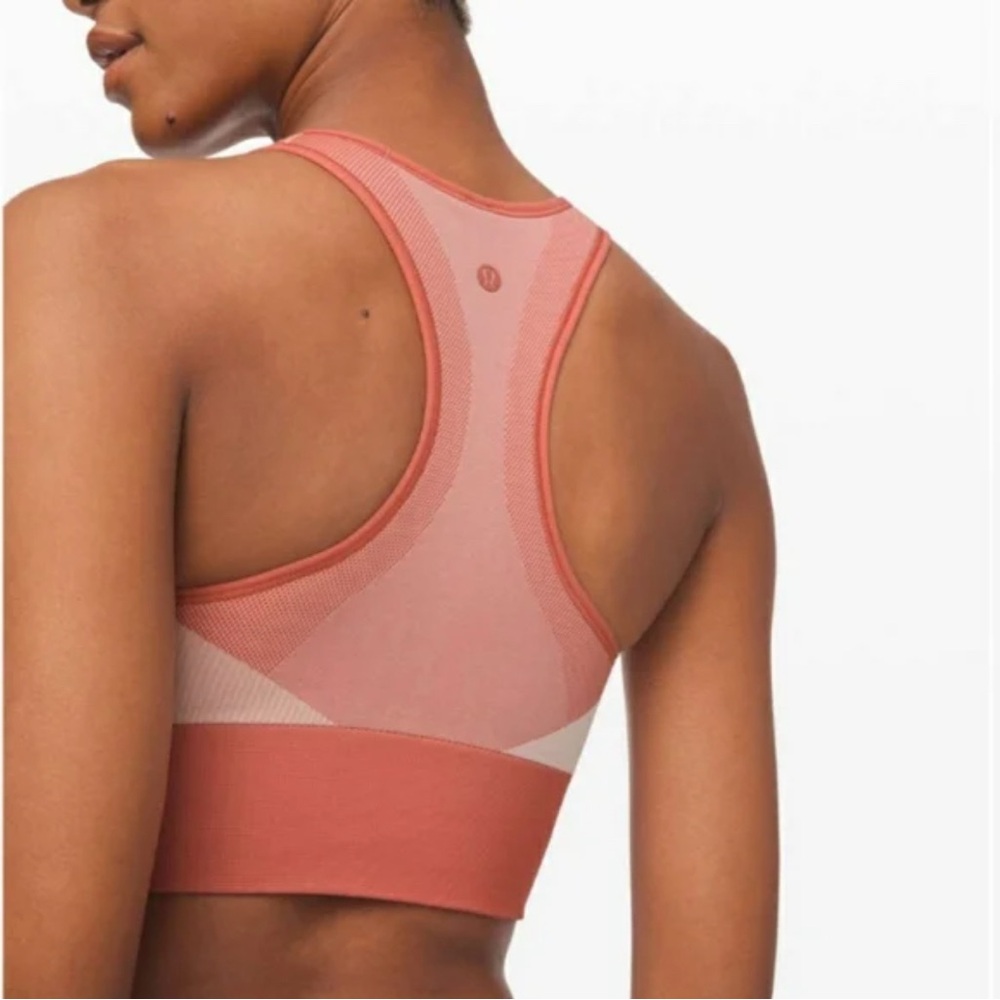 Lululemon athletica Ebb to Train Bra Cooper Clay/‎ Angel Wing Size 10 - Picture 2 of 8
